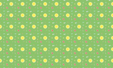 Farklı aksesuarlara sahip renkli arkaplan