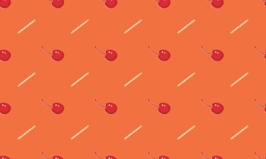 Farklı aksesuarlara sahip renkli arkaplan