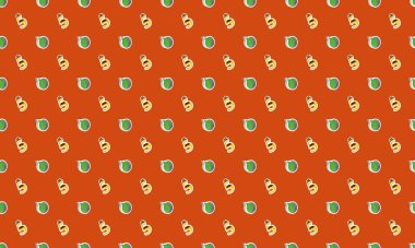 Farklı aksesuarlara sahip renkli arkaplan