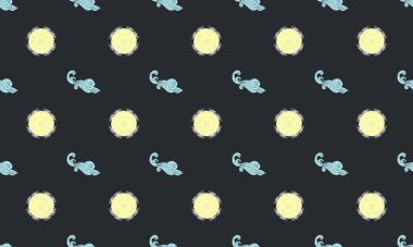 Farklı aksesuarlara sahip renkli arkaplan