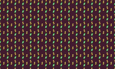 Farklı aksesuarlara sahip renkli arkaplan