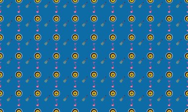 Farklı aksesuarlara sahip renkli arkaplan