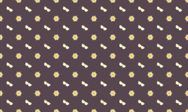 Farklı aksesuarlara sahip renkli arkaplan