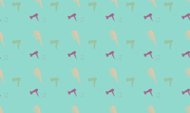 Farklı aksesuarlara sahip renkli arkaplan