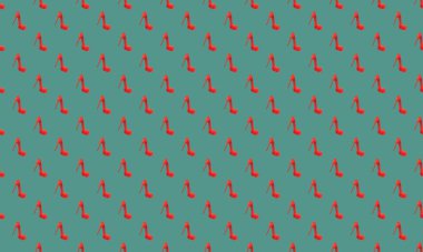 Farklı aksesuarlara sahip renkli arkaplan