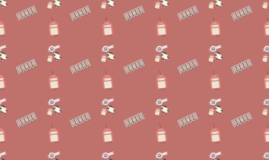 Farklı aksesuarlara sahip renkli arkaplan