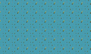 Farklı aksesuarlara sahip renkli arkaplan