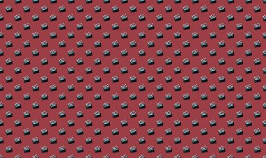 Farklı aksesuarlara sahip renkli arkaplan