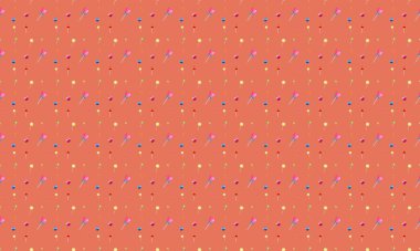 Farklı aksesuarlara sahip renkli arkaplan