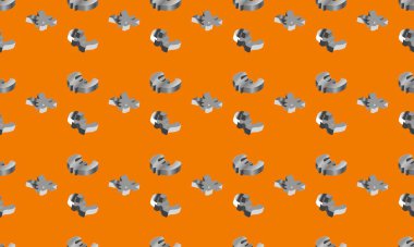 Farklı aksesuarlara sahip renkli arkaplan