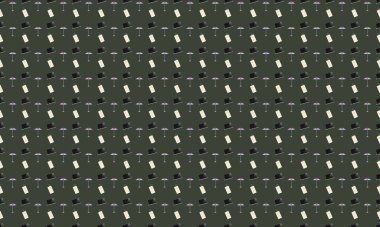 Farklı aksesuarlara sahip renkli arkaplan