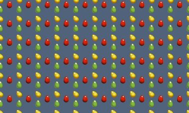 Farklı aksesuarlara sahip renkli arkaplan