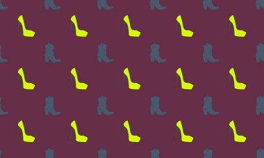 Farklı aksesuarlara sahip renkli arkaplan