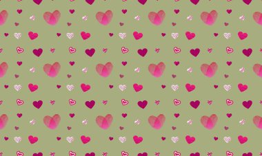 Farklı aksesuarlara sahip renkli arkaplan