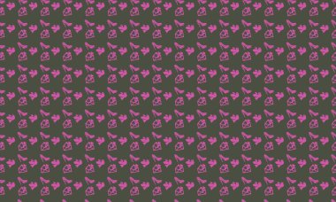 Farklı aksesuarlara sahip renkli arkaplan