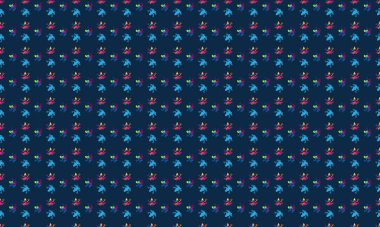 Farklı aksesuarlara sahip renkli arkaplan