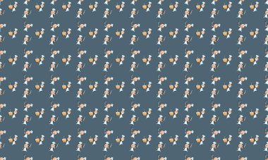 Farklı aksesuarlara sahip renkli arkaplan