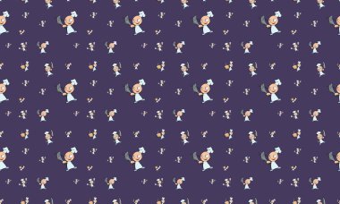 Farklı aksesuarlara sahip renkli arkaplan