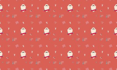 Farklı aksesuarlara sahip renkli arkaplan