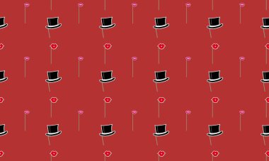 Farklı aksesuarlara sahip renkli arkaplan