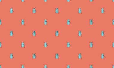 Farklı aksesuarlara sahip renkli arkaplan