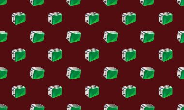 Farklı aksesuarlara sahip renkli arkaplan