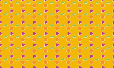 Farklı aksesuarlara sahip renkli arkaplan