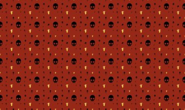 Farklı aksesuarlara sahip renkli arkaplan