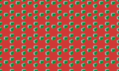 Farklı aksesuarlara sahip renkli arkaplan