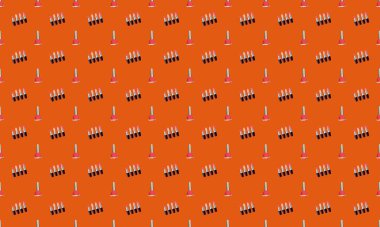 Farklı aksesuarlara sahip renkli arkaplan