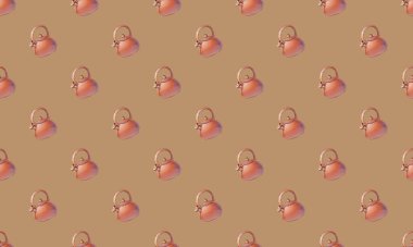 Farklı aksesuarlara sahip renkli arkaplan