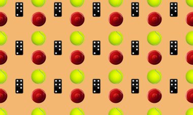 Farklı aksesuarlara sahip renkli arkaplan