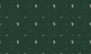 Farklı aksesuarlara sahip renkli arkaplan