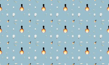 Farklı aksesuarlara sahip renkli arkaplan