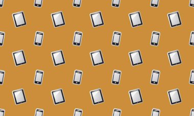 Farklı aksesuarlara sahip renkli arkaplan