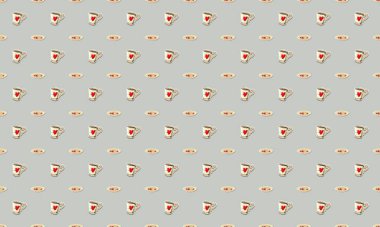 Farklı aksesuarlara sahip renkli arkaplan