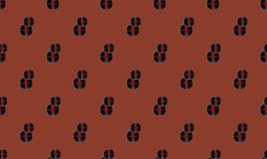 Farklı aksesuarlara sahip renkli arkaplan