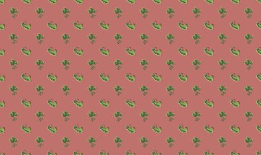 Farklı aksesuarlara sahip renkli arkaplan