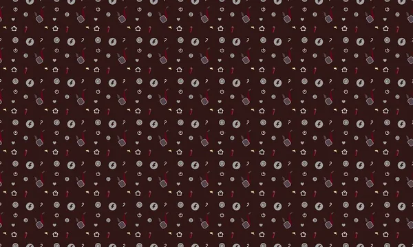 Farklı aksesuarlara sahip renkli arkaplan