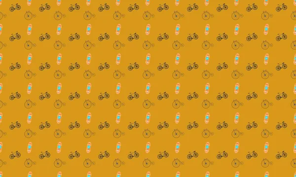 Farklı aksesuarlara sahip renkli arkaplan