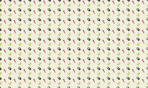 Farklı aksesuarlara sahip renkli arkaplan