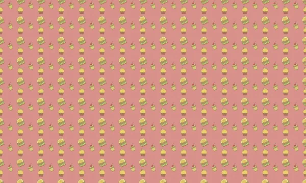 Farklı aksesuarlara sahip renkli arkaplan