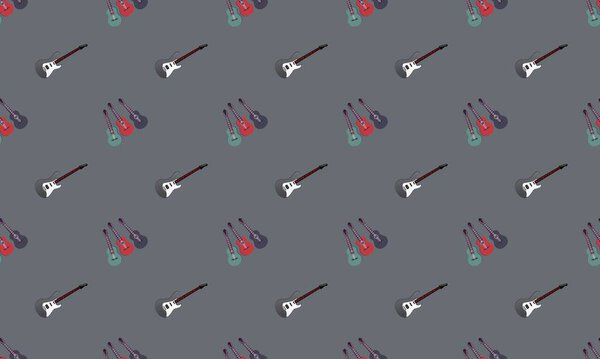 Colored background with different accessories