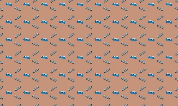 Farklı aksesuarlara sahip renkli arkaplan