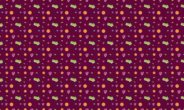 Farklı aksesuarlara sahip renkli arkaplan