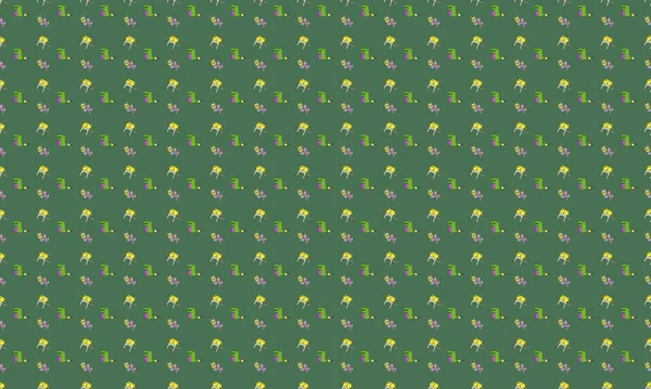 Farklı aksesuarlara sahip renkli arkaplan