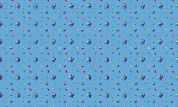 Farklı aksesuarlara sahip renkli arkaplan