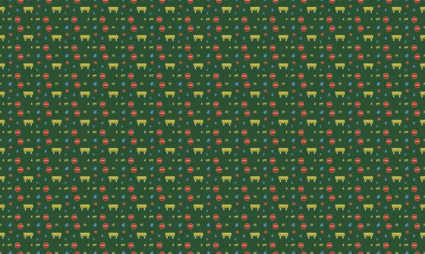 Farklı aksesuarlara sahip renkli arkaplan