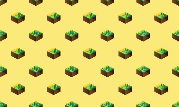 Colored background with different accessories