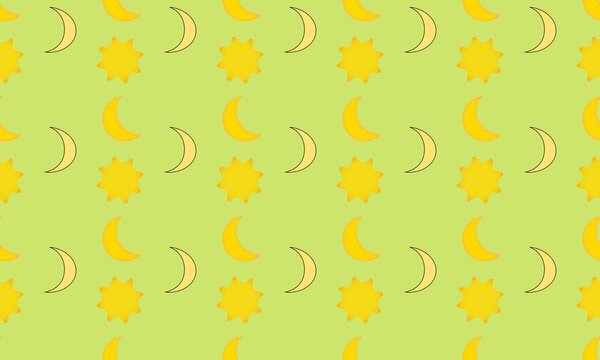 Colored background with different accessories